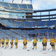 Was a sparse turnout in 2015 when the Boston Pride of the NWHL took on Les Canadiennes (CWHL) during the Outdoor Women’s Classic at Gillette Stadium In Foxboro.